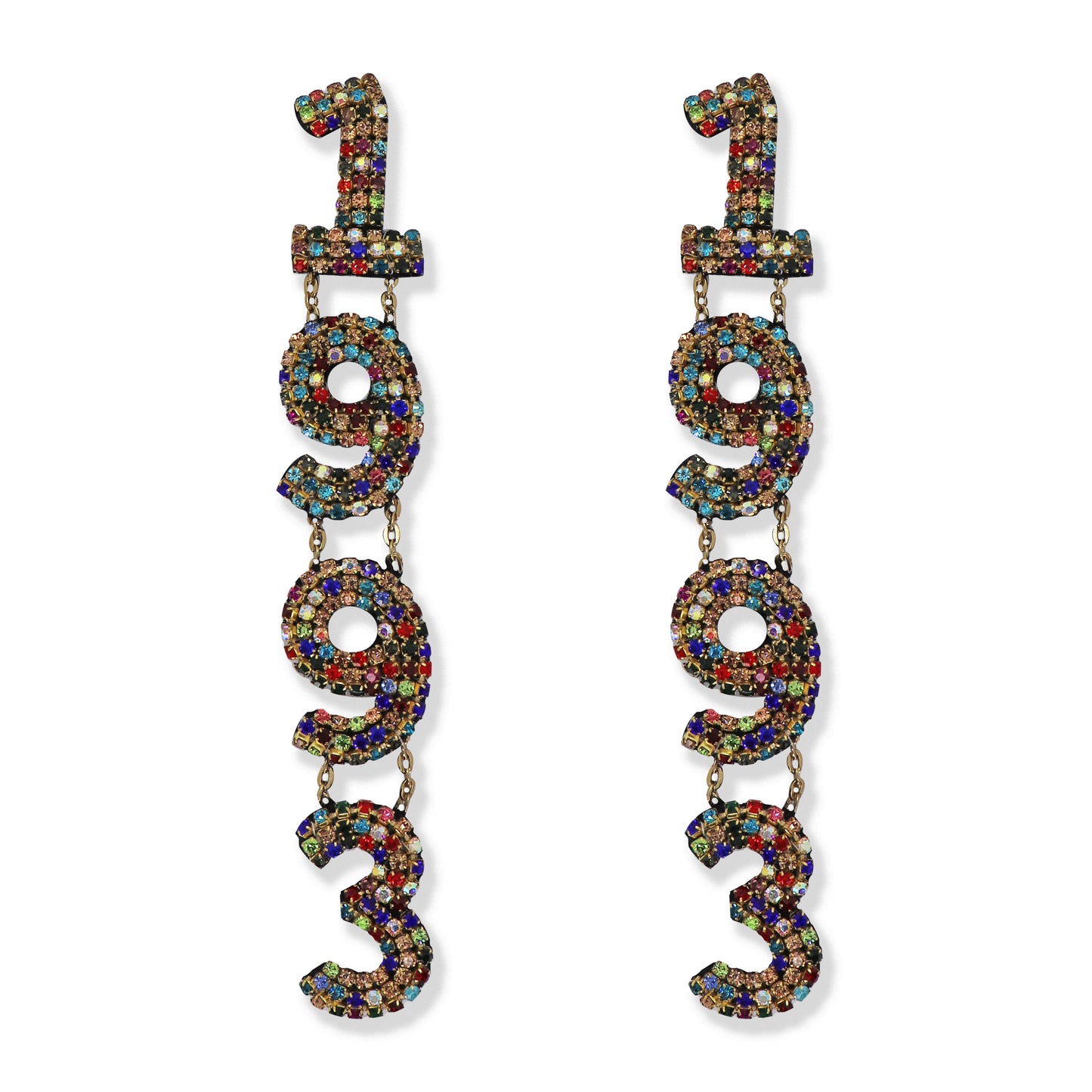 Rhinestone Birthday earrings