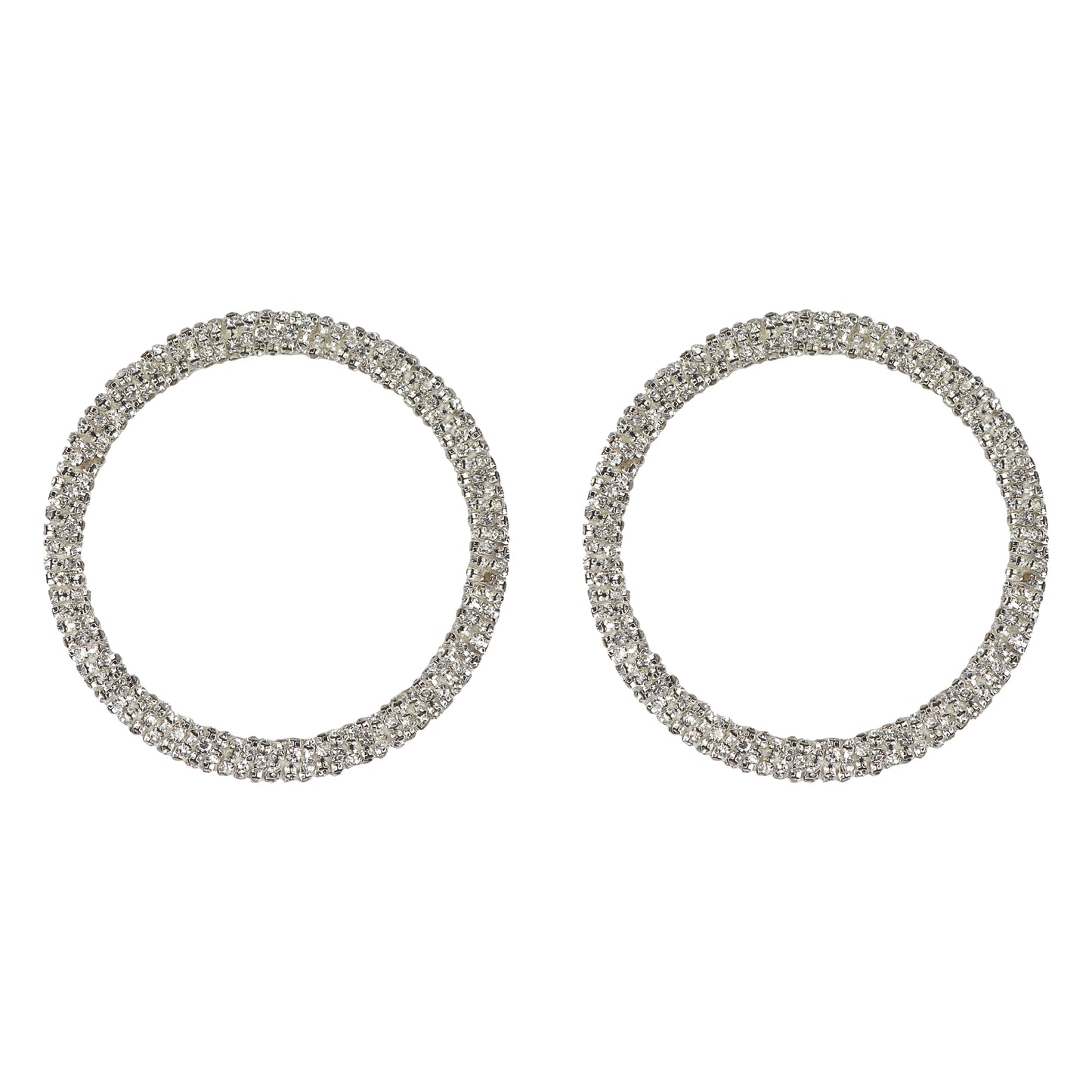 Polly Rhinestone Hoop Earrings