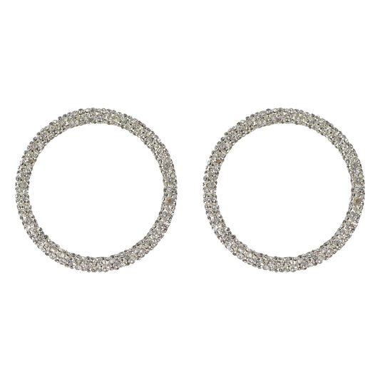 Polly Rhinestone Hoop Earrings