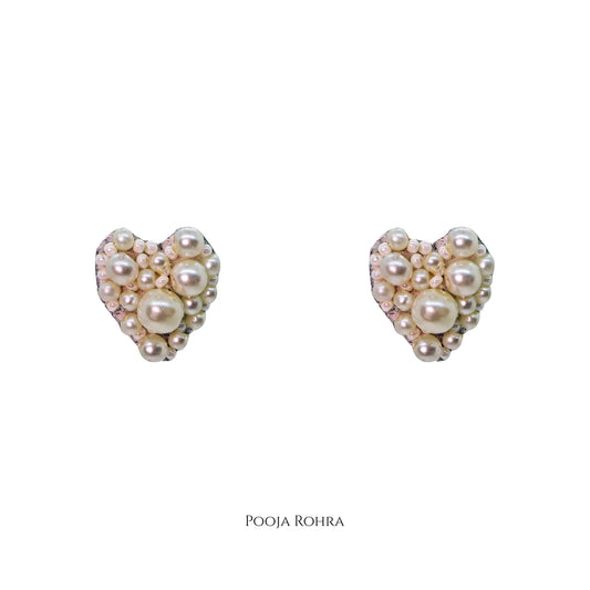 Pearl Heart Stud