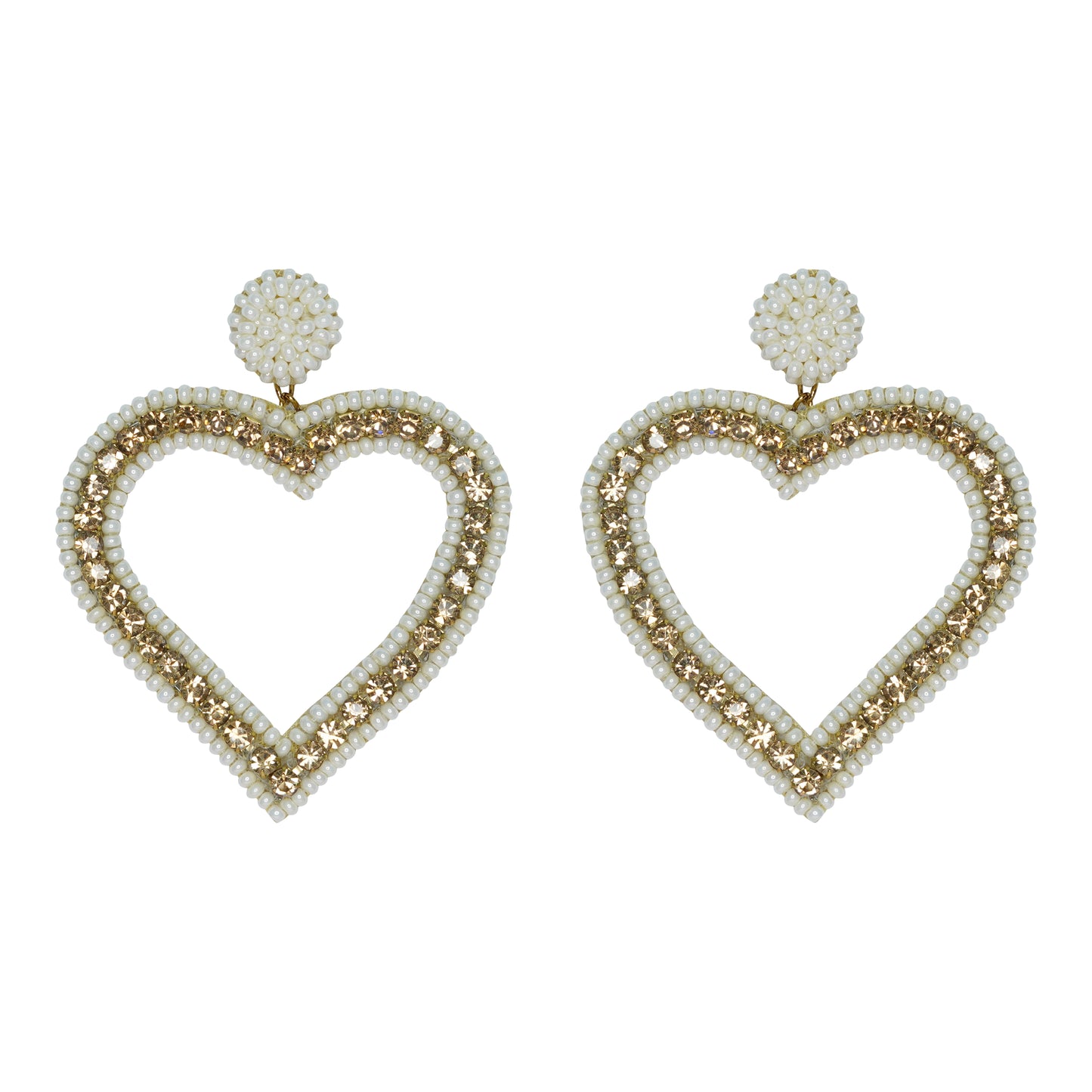 Cut-work Heart Earrings